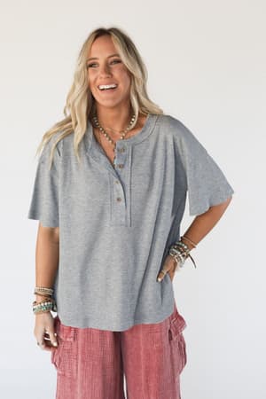 soft-plume-henley-top-heather-grey/Heather Gray