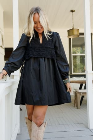 Sweet Edge Crochet Vest Tunic Dress: undefined