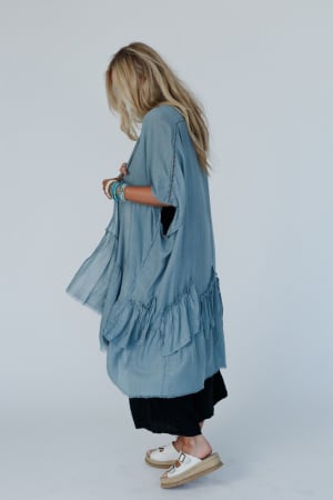 gwen-ruffle-kimono-blue-gray/Blue Gray