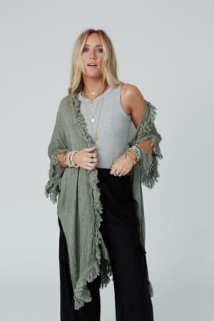on-the-edge-fringe-kimono-olive/Olive