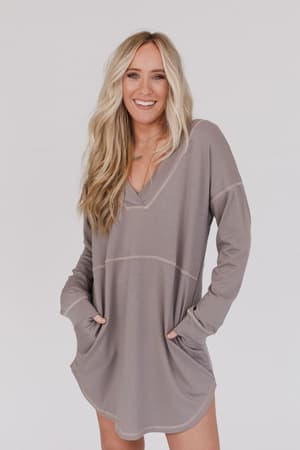 meadow-long-sleeve-tunic-dress-mushroom/Mushroom