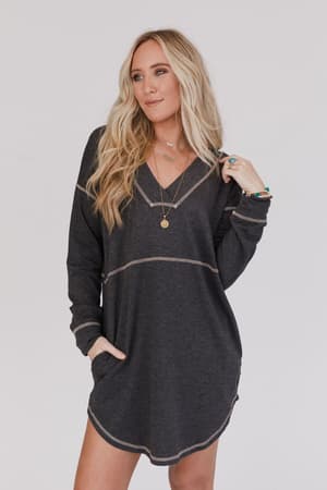 The Nest Meadow Long Sleeve Tunic Dress: undefined
