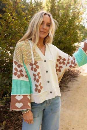 Shes A Wildflower Cardigan: undefined