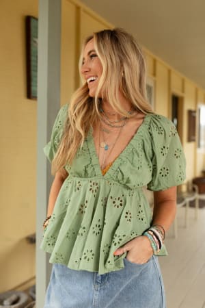 let-love-embroidered-top-sage/Sage
