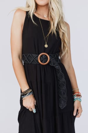 to-the-beach-woven-belt-black/Black