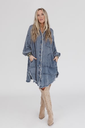 ophelia-oversized-denim-dress-dark-denim/Dark Denim
