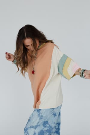 way-back-color-block-top-peach/Peach