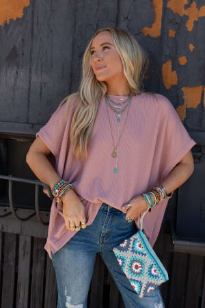 The Nest Moon Glow Texture Knit Top: undefined