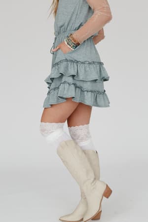becca-knee-high-socks-white/White