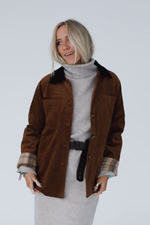 leni-plaid-corduroy-coat-camel/Camel