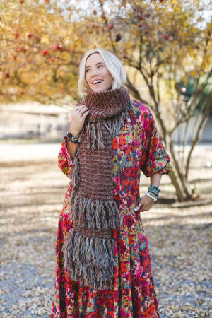 Sugar Plum Fringe Scarf: undefined