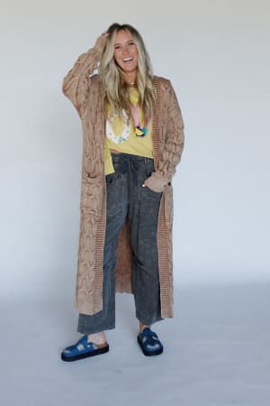 chill-nights-cable-knit-cardigan-brown/Brown