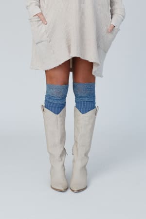 becca-knee-high-socks-blue/Blue