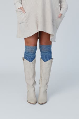 becca-knee-high-socks-blue/Blue