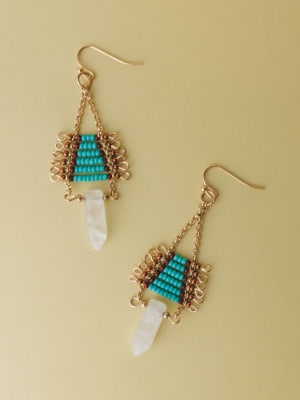 Twila Crystal Drop Earrings: undefined