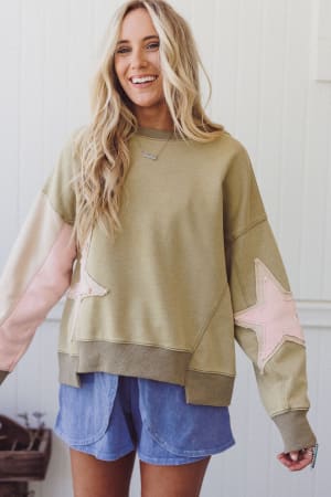 Starlit Soul Patchwork Pullover: undefined