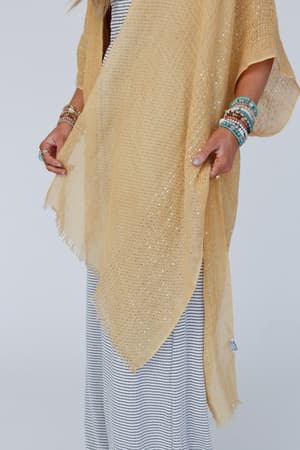 harkin-sequin-border-kimono-mustard/Mustard