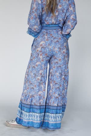 the-nest-lani-wide-leg-pants-blue-border-print/Blue Multi