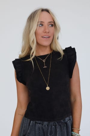 sweet-escape-top-black/Black