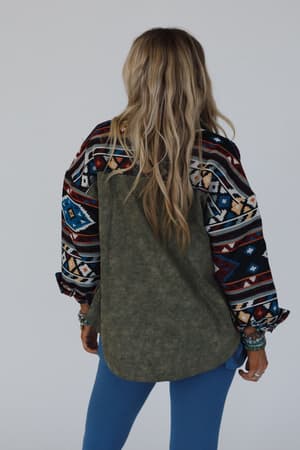 scout-printed-sleeve-jacket-olive/Olive