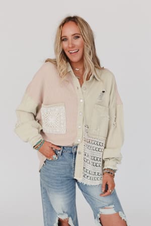 Way Home Patch Detail Shacket: undefined