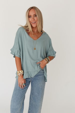 let-me-be-ruffled-top-beach-glass/Beach Glass