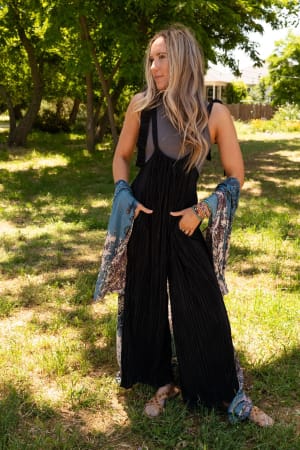 The Nest Forever Relaxed Textured Jumpsuit: undefined