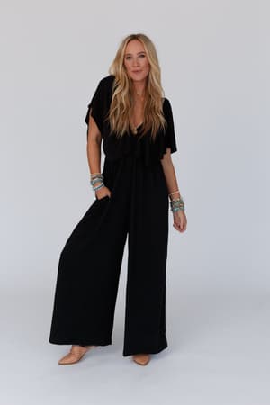 on-repeat-open-back-ruffle-jumpsuit-black/Black