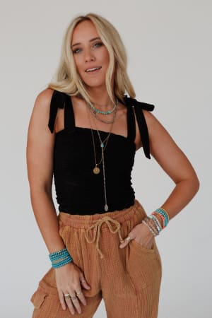 to-the-city-tie-shoulder-top-black/Black