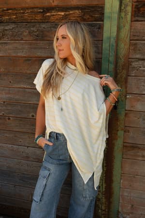 The Nest Sorbetto Striped Top: undefined