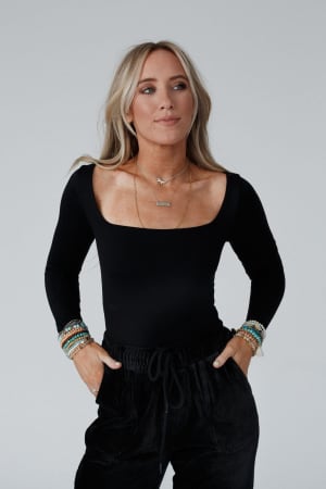 emmi-square-neck-long-sleeve-top-black/Black