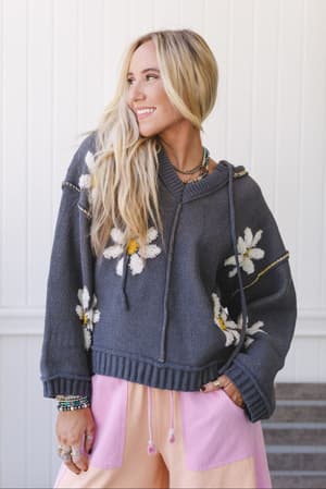 Daisy Belle Sweater Hoodie Top: undefined