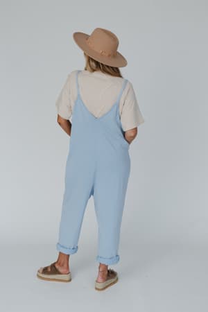 mitzy-v-neck-jumpsuit-blue/Blue
