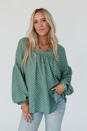 The Nest Kendrix Printed Top: undefined