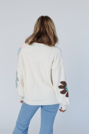 good-mood-flower-print-sweater-ivory/Ivory
