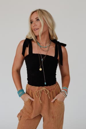 to-the-city-tie-shoulder-top-black/Black