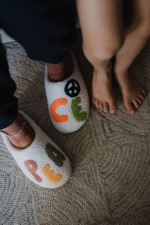 Retro Dawn Peace Slippers: undefined