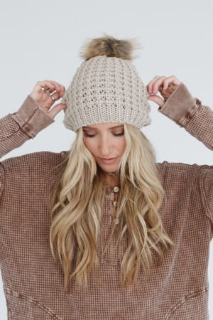 aspen-waffle-knit-faux-fur-beanie-mocha/Mocha