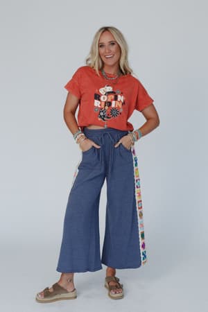 love-seeker-crochet-panel-pants-heather-navy/Heather Navy