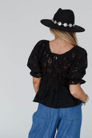 let-love-embroidered-top-black/Black