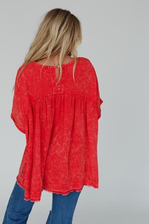 the-good-life-oversized-top-red/Red