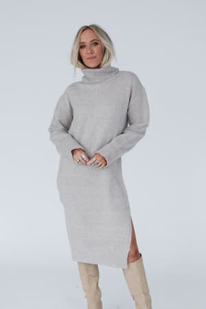 Rustic Grace Sweater Dress: undefined