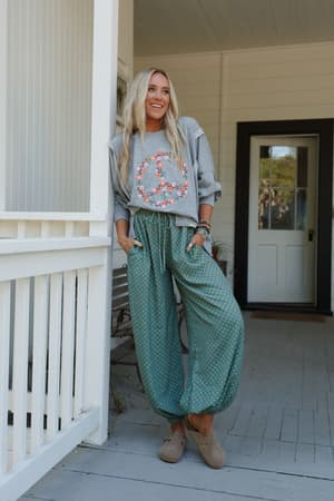 mystic-mirage-printed-joggers-teal/Teal