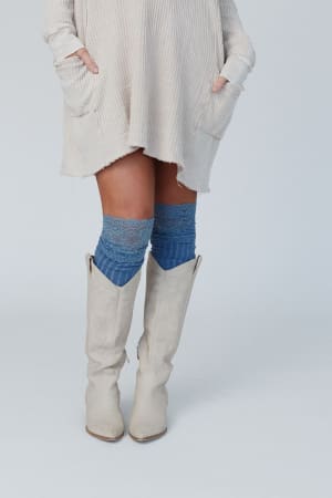 becca-knee-high-socks-blue/Blue