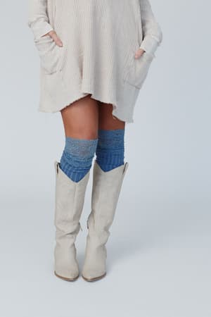 becca-knee-high-socks-blue/Blue