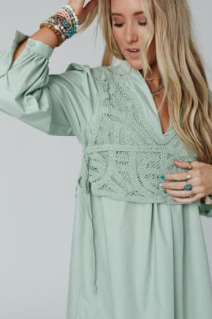 sweet-edge-crochet-vest-tunic-dress-sage/Sage
