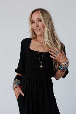 nick-of-time-smocked-jumpsuit-black/Black