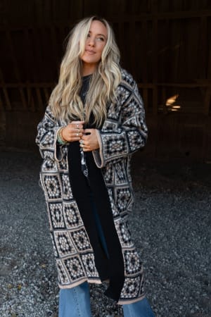 Heirloom Blooms Duster Cardigan: undefined