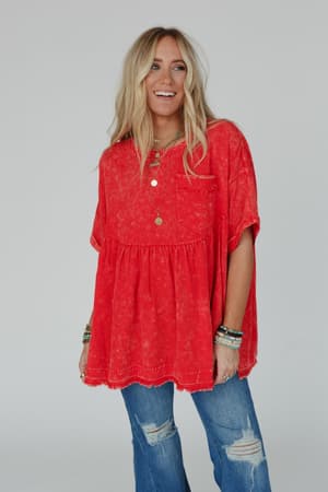 the-good-life-oversized-top-red/Red