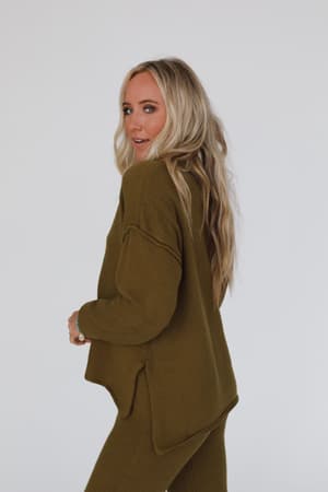 sierra-slumber-waffle-knit-set-olive/Olive